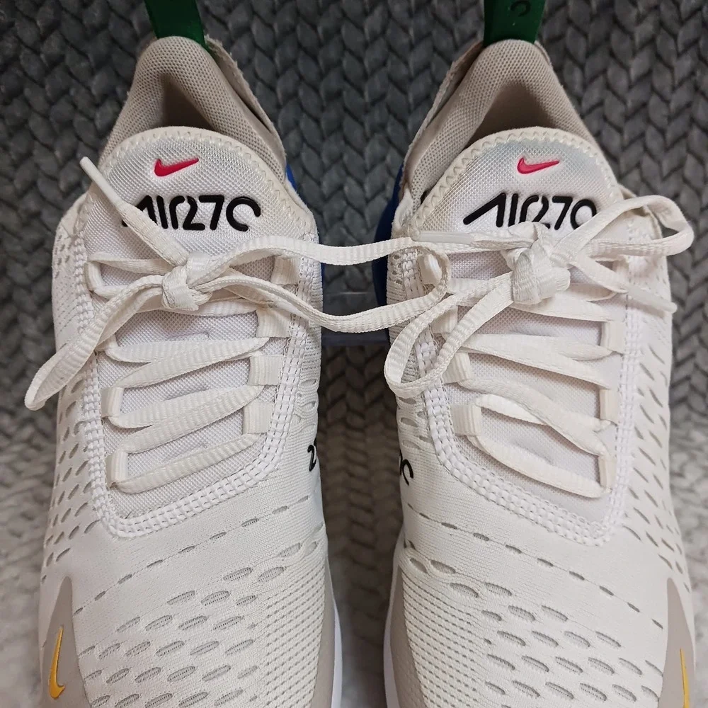 Nike Air Max 270 White Game Royal Men's Walking Running Sneakers Shoes Size 6